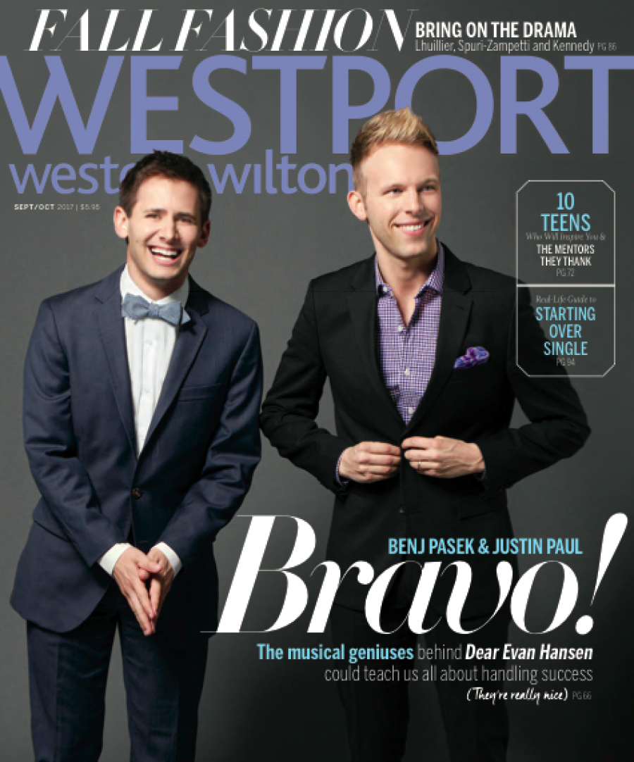 Pasek and Paul on the cover of Westport magazine