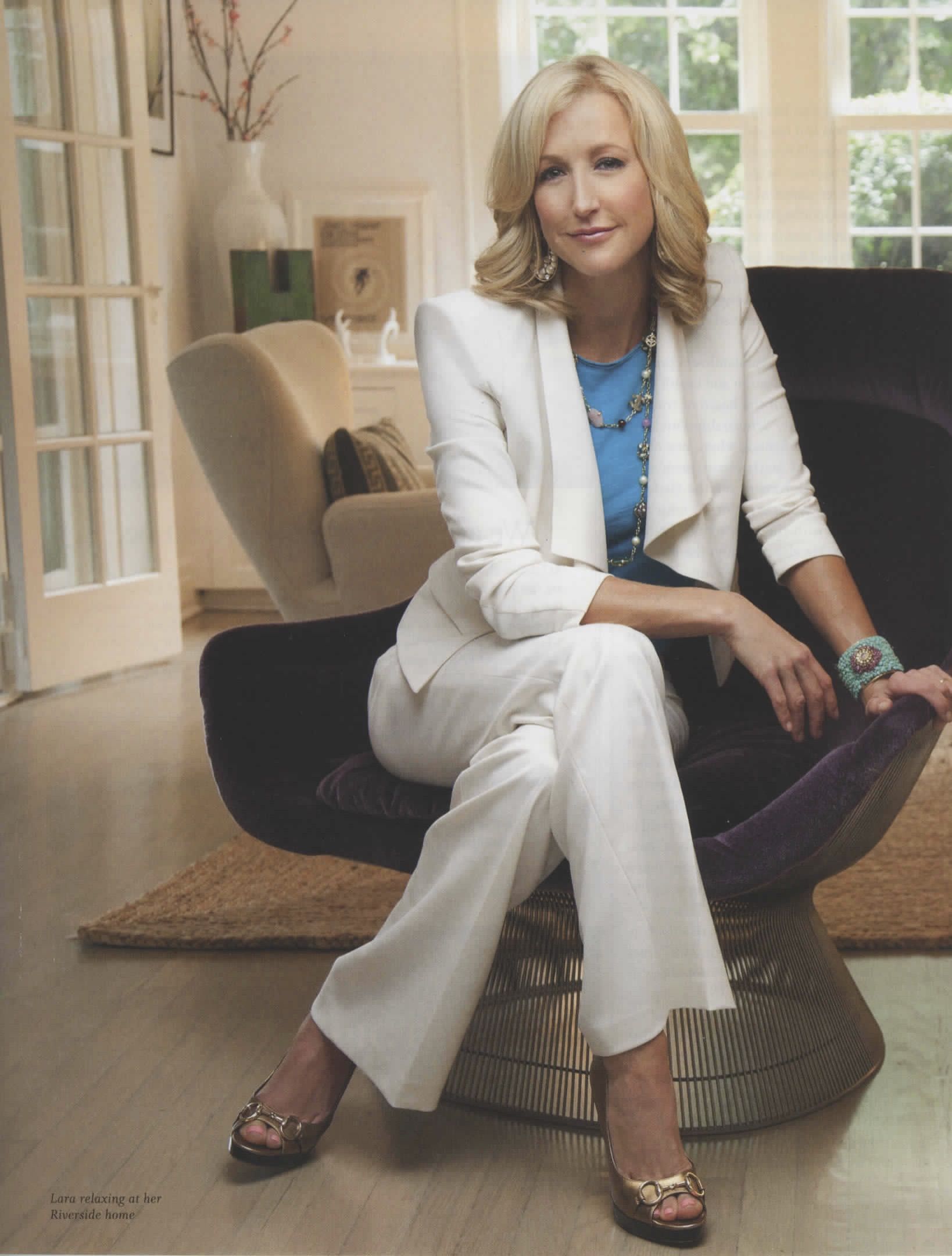 Lara Spencer at home in Cos Cob